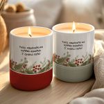Σετ 2 Κεριά Χριστουγέννων Vanilla, Πρωτότυπο Δώρο για Γιαγιά
