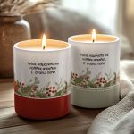 Σετ 2 Κεριά Χριστουγέννων Vanilla, Πρωτότυπο Δώρο για Γιαγιά