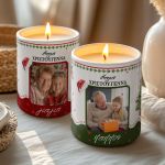 Σετ 2 Κεριά Χριστουγέννων Vanilla, Δώρο για Παππού & Γιαγιά