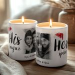 Σετ 2 Κεριά Vanilla Cream, Δώρο Χριστουγέννων για Ζευγάρι