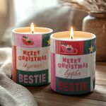 Σετ 2 Χριστουγεννιάτικα Κεριά Vanilla Cream, Δώρο για Φίλες