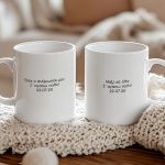 Σετ 2 Κούπες Matching Χριστουγέννων με Ονόματα για Ζευγάρι
