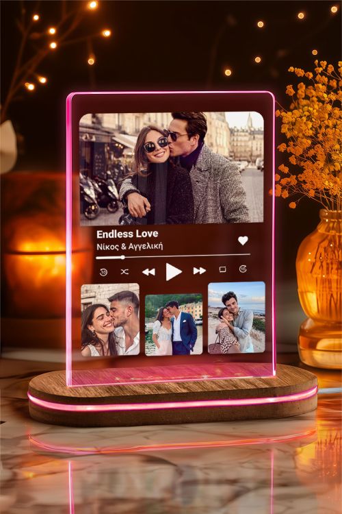 Επιτραπέζιο Φωτιστικό Valentine Day Music με Φωτογραφίες