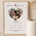 Κορνίζα με Φωτογραφίες Love Calendar, Δώρο για Ζευγάρι