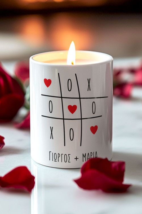 Αρωματικό Premium Κερί Vanilla με Αφιέρωση, Δώρο για Ζευγάρι