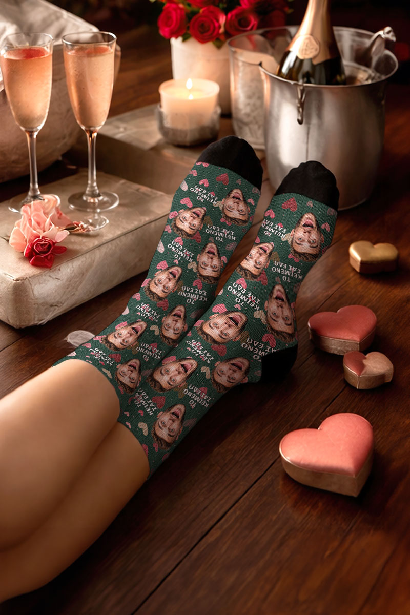 Προσωποποιημένες Valentine Κάλτσες με Φωτογραφία για Ζευγάρι
