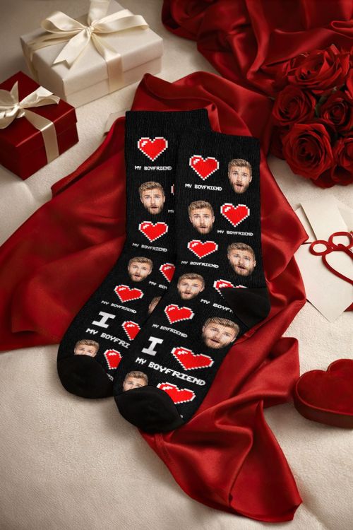 Προσωποποιημένες Valentine Love Κάλτσες με Φωτογραφία