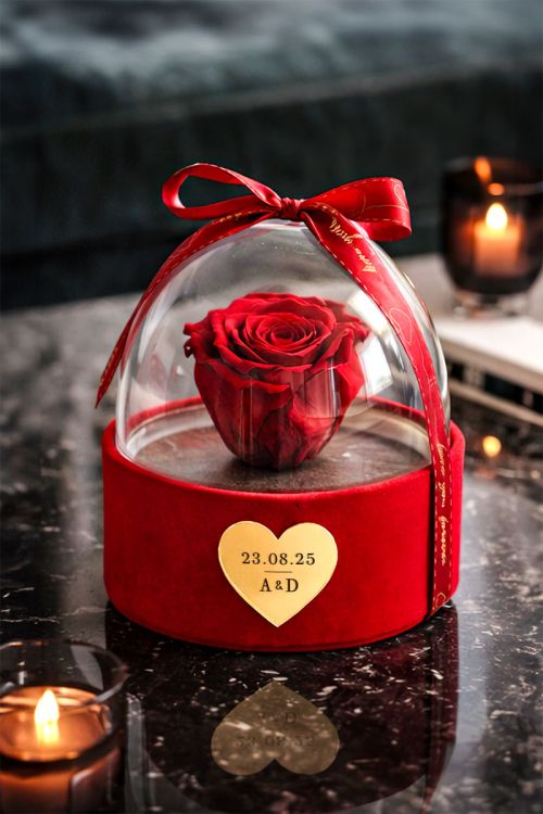 Forever Rose Κόκκινο σε Θήκη με Θόλο, Δώρο για Ερωτευμένους