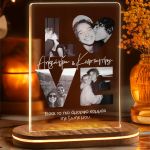 Φωτιστικό LED με 4 Φωτογραφίες & Αφιέρωση, LOVE