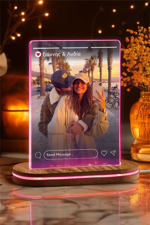 Επιτραπέζιο Φωτιστικό LED Instagram Story, Δώρο για Ζευγάρι