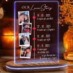Φωτιστικό LED με Φωτογραφίες για Ζευγάρια, Our Love Story