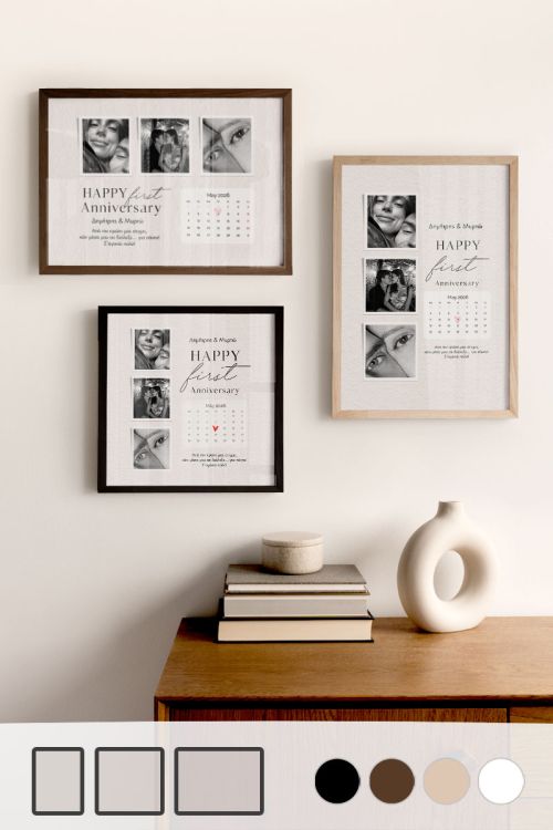 Κορνίζα με Φωτογραφίες & Calendar, Δώρο Επετείου για Ζευγάρι