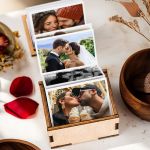 Ξύλινο Photo Box με Αναδιπλούμενες Φωτογραφίες, Love Of Life