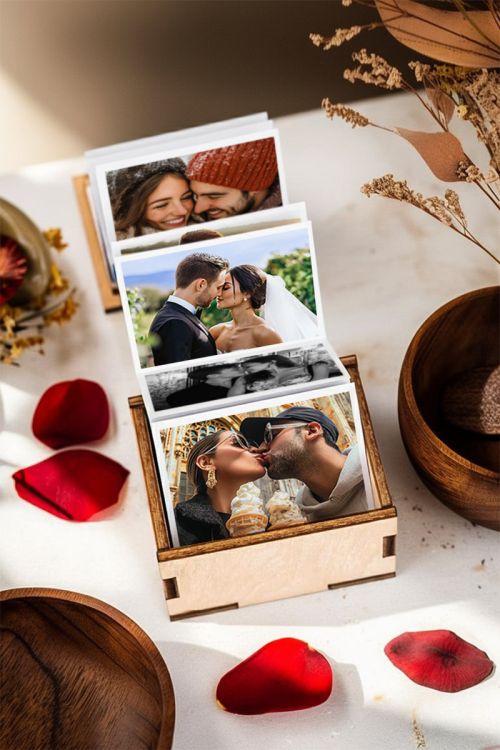 Ξύλινο Photo Box με Αναδιπλούμενες Φωτογραφίες, Love Of Life