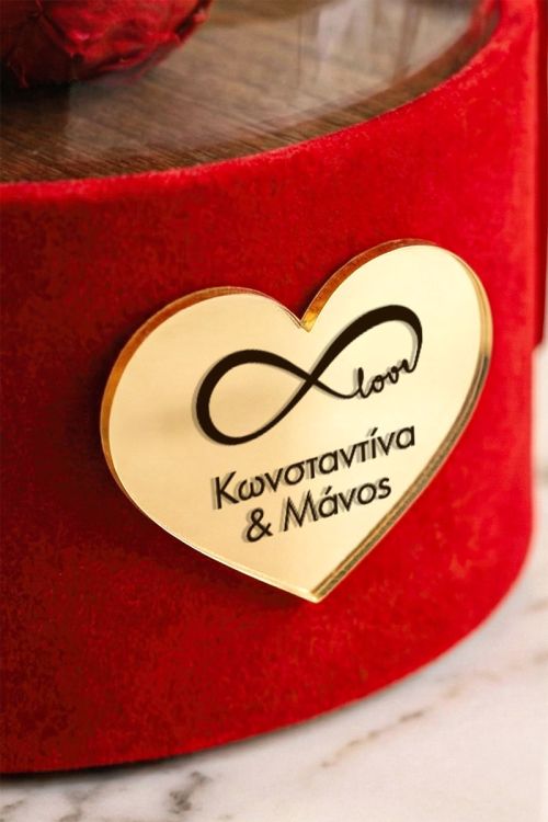 Forever Rose Κόκκινο σε Θόλο, Δώρο Αγάπης για Ζευγάρια