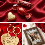 Premium Gift Box με Κορνίζα με Φωτογραφίες, 2 Μπρελόκ, Γλυκά & Μπαλόνια