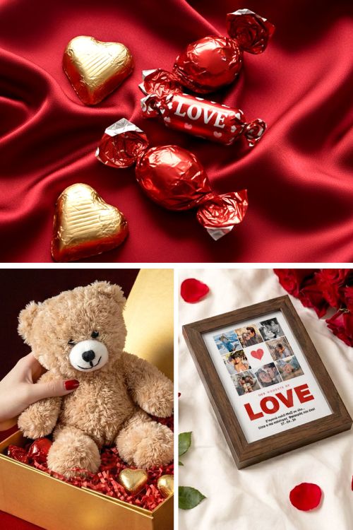 Exclusive Love Kit με Κορνίζα, Αρκουδάκι, Γλυκά & Μπαλόνια