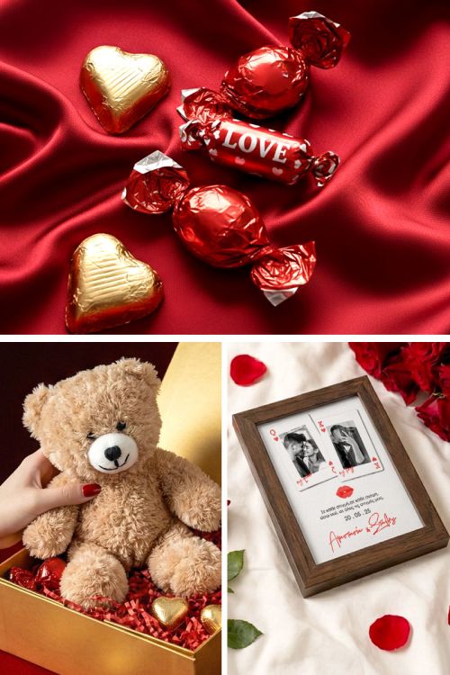 Premium Gift Box με Κορνίζα, Αρκουδάκι, Γλυκά & Μπαλόνια