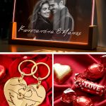 Πολυτελές Love Kit με Φωτιστικό, 2 Μπρελόκ, Γλυκά & Μπαλόνια
