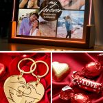 Exclusive Love Box με Φωτιστικό, 2 Μπρελόκ, Γλυκά & Μπαλόνια