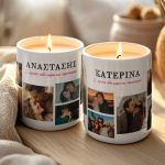 Σετ 2 Κεριά Matching με Φωτογραφίες, Δώρο για Ζευγάρια