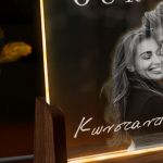 Επιτραπέζιο Οριζόντιο Φωτιστικό με Φωτογραφία, Premium Love