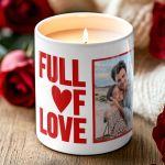 Gift Box Αγάπης με Αρωματικό Κερί, 2 Μπρελόκ, Γλυκά & Μπαλόνια