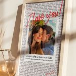 Κορνίζα με Φωτογραφία I Love You, Δώρο για Ζευγάρια