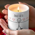 Κερί Αρωματικό Vanilla με Όνομα & Αφιέρωση, Δώρο Αγάπης