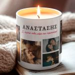 Σετ 2 Κεριά Matching με Φωτογραφίες, Δώρο για Ζευγάρια
