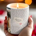 Love Box Ερωτευμένων με Αρωματικό Κερί, 2 Μπρελόκ, Γλυκά & Μπαλόνια