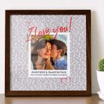 Κορνίζα με Φωτογραφία I Love You, Δώρο για Ζευγάρια
