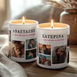 Σετ 2 Κεριά Matching με Φωτογραφίες, Δώρο για Ζευγάρια