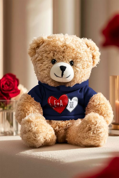 Λούτρινο Teddy Bear Προσωποποιημένο με Μπλε Μπλούζα