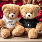 Σετ 2 Λούτρινα Teddy Bears με Αγαπημένο Τραγούδι για Ζευγάρι