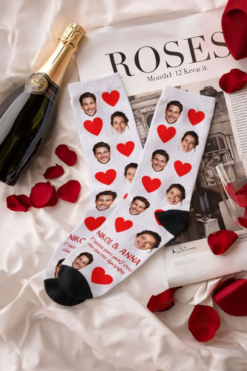 Ρομαντικές Κάλτσες Δώρο για Ζευγάρια | Valentine Day