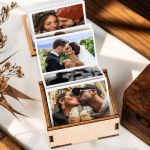 Ξύλινο Photo Box με Αναδιπλούμενες Φωτογραφίες