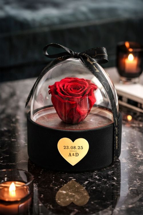 Forever Rose Κόκκινο σε Θήκη με Θόλο, Δώρο για Ερωτευμένους