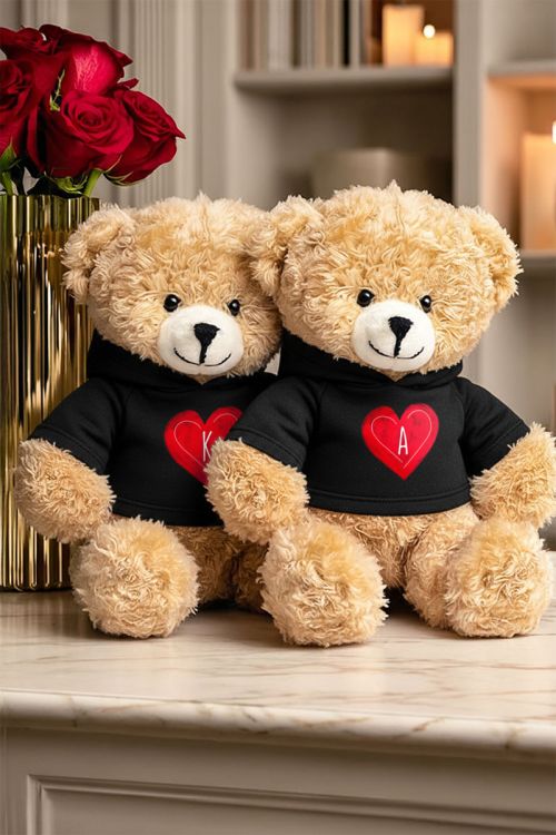 Σετ 2 Λούτρινα Teddy Bears Προσωποποιημένα με Μονόγραμμα