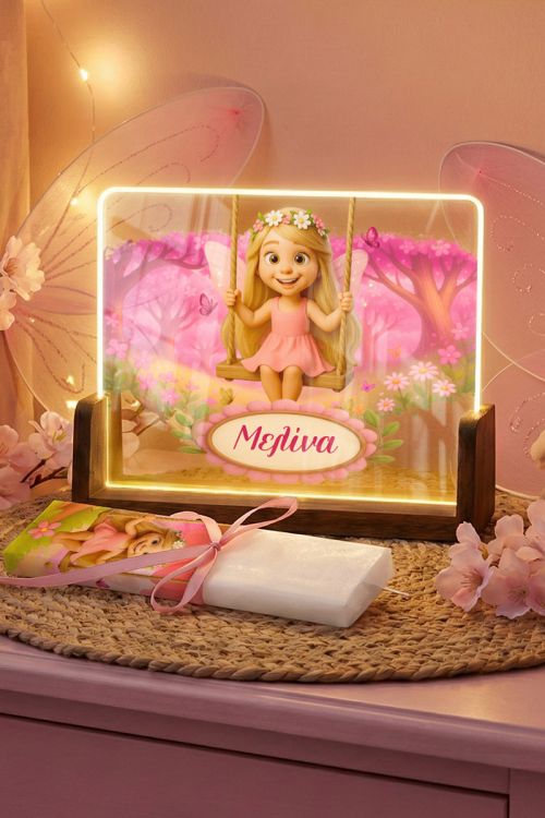 Σετ με LED Φωτιστικό Plexiglass με Όνομα & Πασχαλινή Λαμπάδα