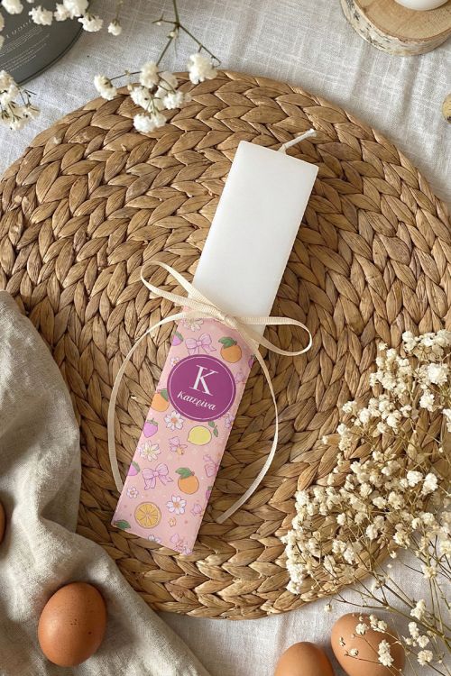 Προσωποποιημένη Πλακέ Luxury Λαμπάδα με Όνομα