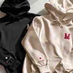 2 Matching Hoodies με Μονογράμματα, Δώρο για Ζευγάρι