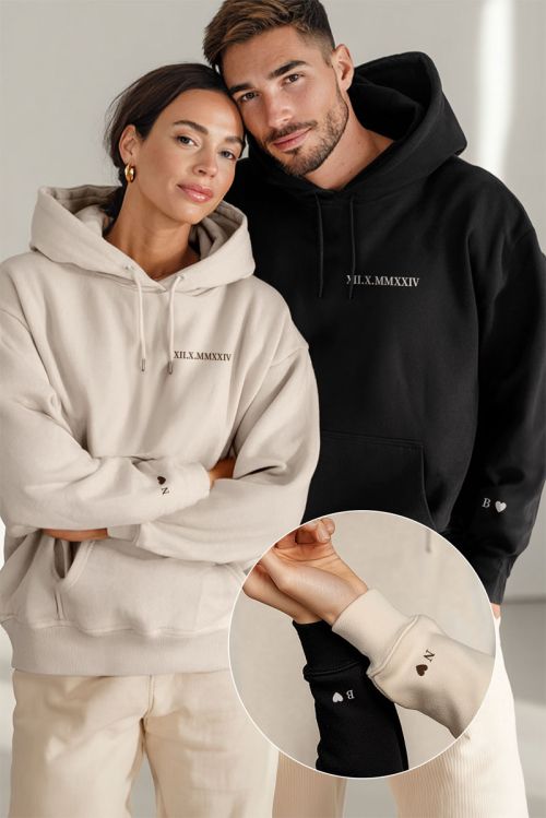 2 Matching Hoodies με Καρδιά, Τέλειο Δώρο για Ζευγάρι