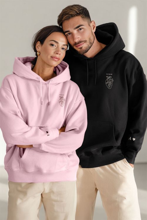 2 Matching Φούτερ με Κουκούλα My Heart, Δώρο για Ζευγάρι