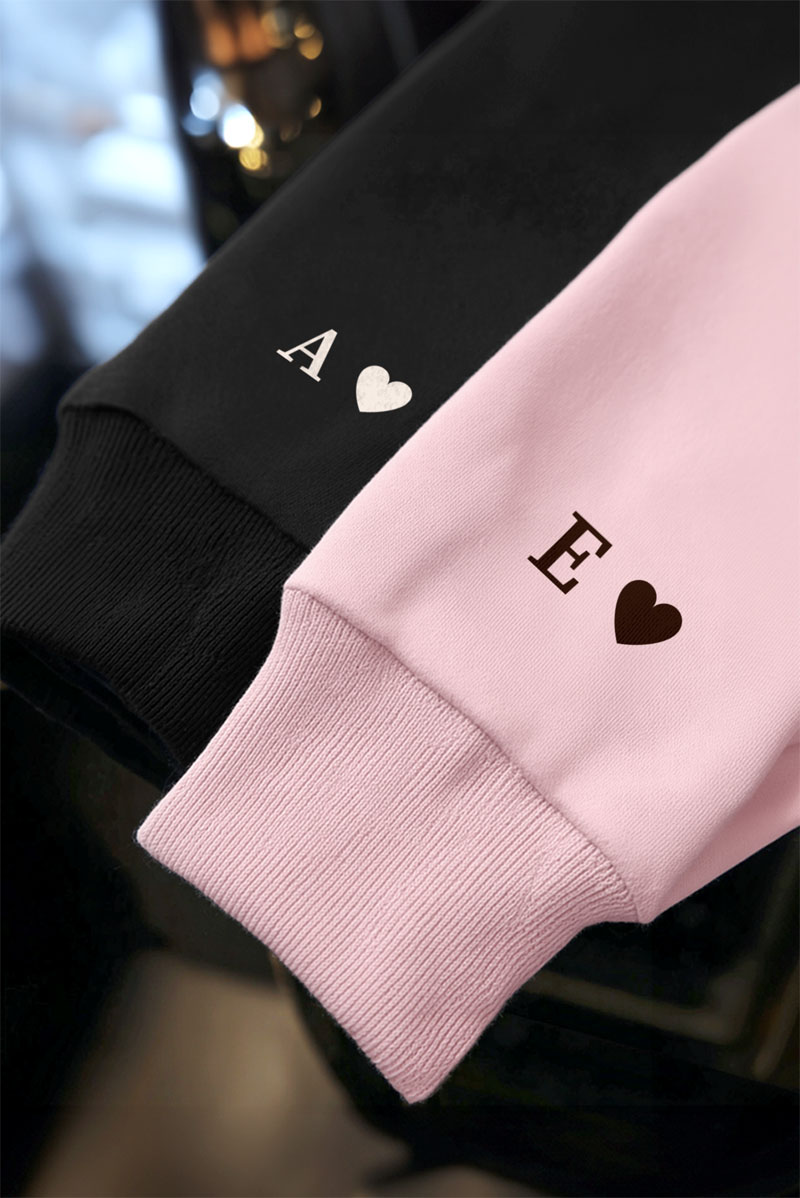 2 Matching Φούτερ με Κουκούλα My Heart, Δώρο για Ζευγάρι