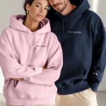 2 Matching Hoodies με Καρδιά & Μονόγραμμα, Δώρο για Ζευγάρι