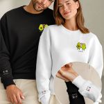2 Matching Φούτερ Πρωσοποποιημένα, Δώρο για Valentine Day