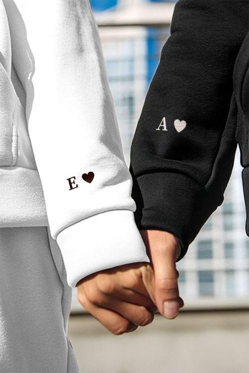 2 Matching Φούτερ με Σχέδιο My Heart, Δώρο για Ζευγάρια