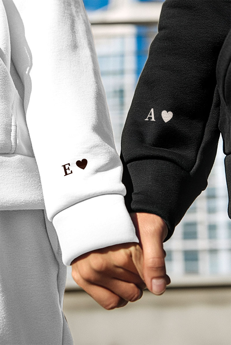 2 Matching Φούτερ με Σχέδιο My Heart, Δώρο για Ζευγάρια