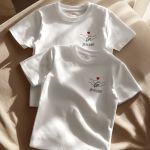 2 Matching T-shirts με Ημερομηνία, Δώρο Αγάπης για Ζευγάρι